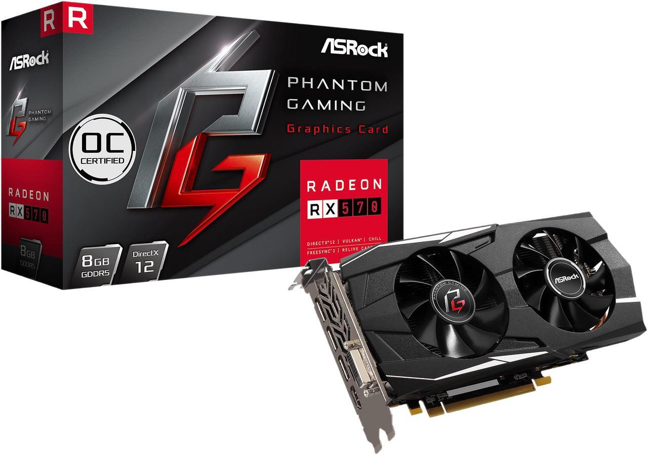 Alt view image 9 of 9 - ASRock Phantom Gaming D Radeon RX 570 8GB GDDR5 PCI Express 3.0 x16 Graphics Card RX570 8G OC