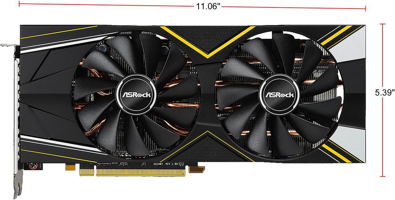 Alt view image 3 of 7 - ASRock Radeon RX 5700 8GB GDDR6 PCI Express 4.0 Graphics Card RX 5700 CHALLENGER D 8G OC