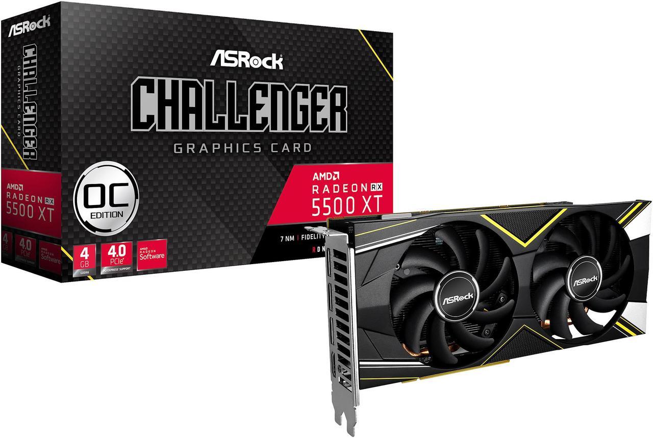 Alt view image 7 of 7 - ASRock Challenger D Radeon RX 5500 XT 4GB GDDR6 PCI Express 4.0 x8 Graphics Card RX5500XT CLD 4GO