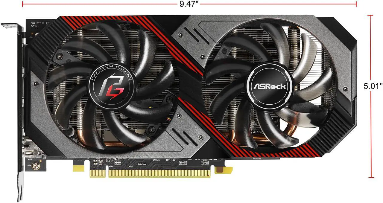 Alt view image 3 of 8 - ASRock Phantom Gaming D Radeon RX 5500 XT 8G OC Video Card, RX5500XT PGD 8GO