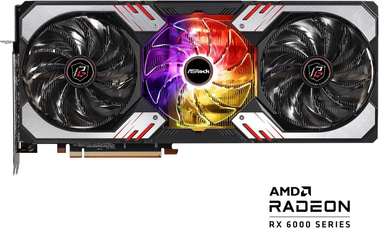 Alt view image 2 of 12 - ASRock Radeon RX 6800 XT Phantom Gaming Graphics Card with 16GB GDDR6, AMD RDNA 2 (RX6800XT PGD 16GO)