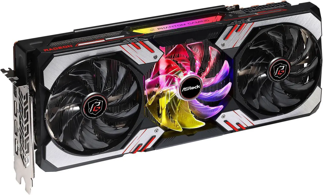 Alt view image 7 of 12 - ASRock Radeon RX 6800 XT Phantom Gaming Graphics Card with 16GB GDDR6, AMD RDNA 2 (RX6800XT PGD 16GO)