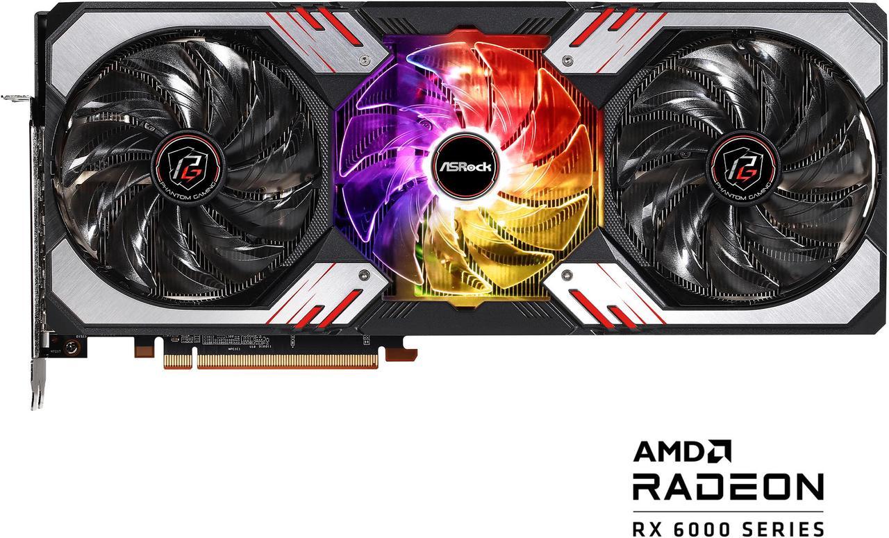Alt view image 2 of 7 - ASRock Radeon RX 6900 XT PHANTOM GAMING D Graphics Card 16GB GDDR6, AMD RDNA2 (RX6900XT PGD 16GO)