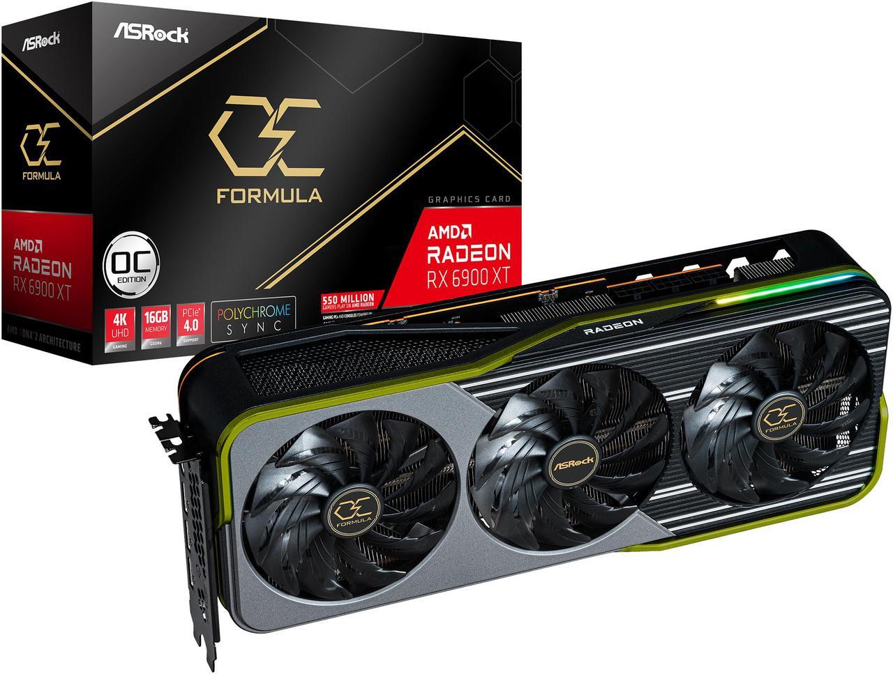 Alt view image 9 of 8 - ASRock OC Formula Radeon RX 6900 XT 16GB GDDR6 PCI Express 4.0 ATX Graphics Card RX6900XT OCF 16G