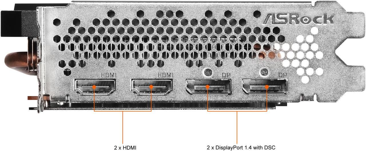 Alt view image 6 of 11 - ASRock Challenger ITX Radeon RX 6600 XT 8GB GDDR6 PCI Express 4.0 Video Card RX6600XT CLI 8G