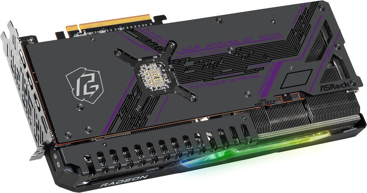 Alt view image 6 of 10 - ASRock Phantom Gaming Radeon RX 7800 XT 16GB GDDR6 PCI Express 4.0 x16 ATX Graphics Card RX7800XT PG 16GO