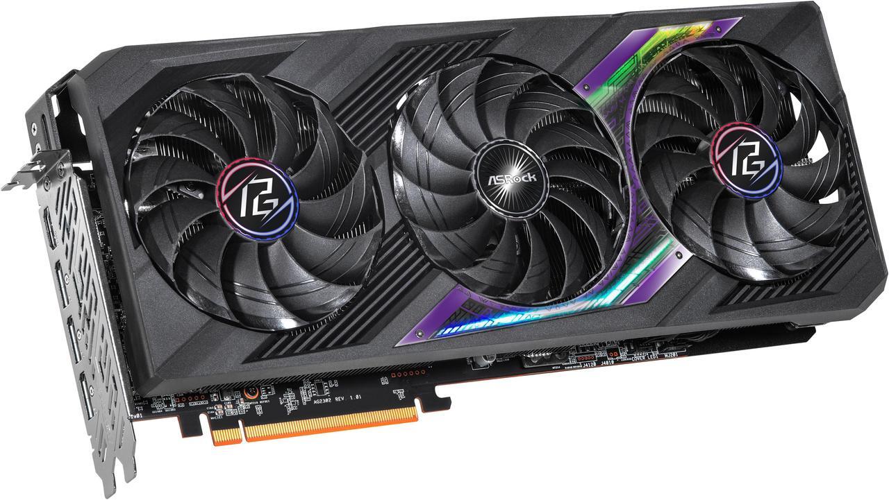 Alt view image 4 of 10 - ASRock Phantom Gaming Radeon RX 7800 XT 16GB GDDR6 PCI Express 4.0 x16 ATX Graphics Card RX7800XT PG 16GO