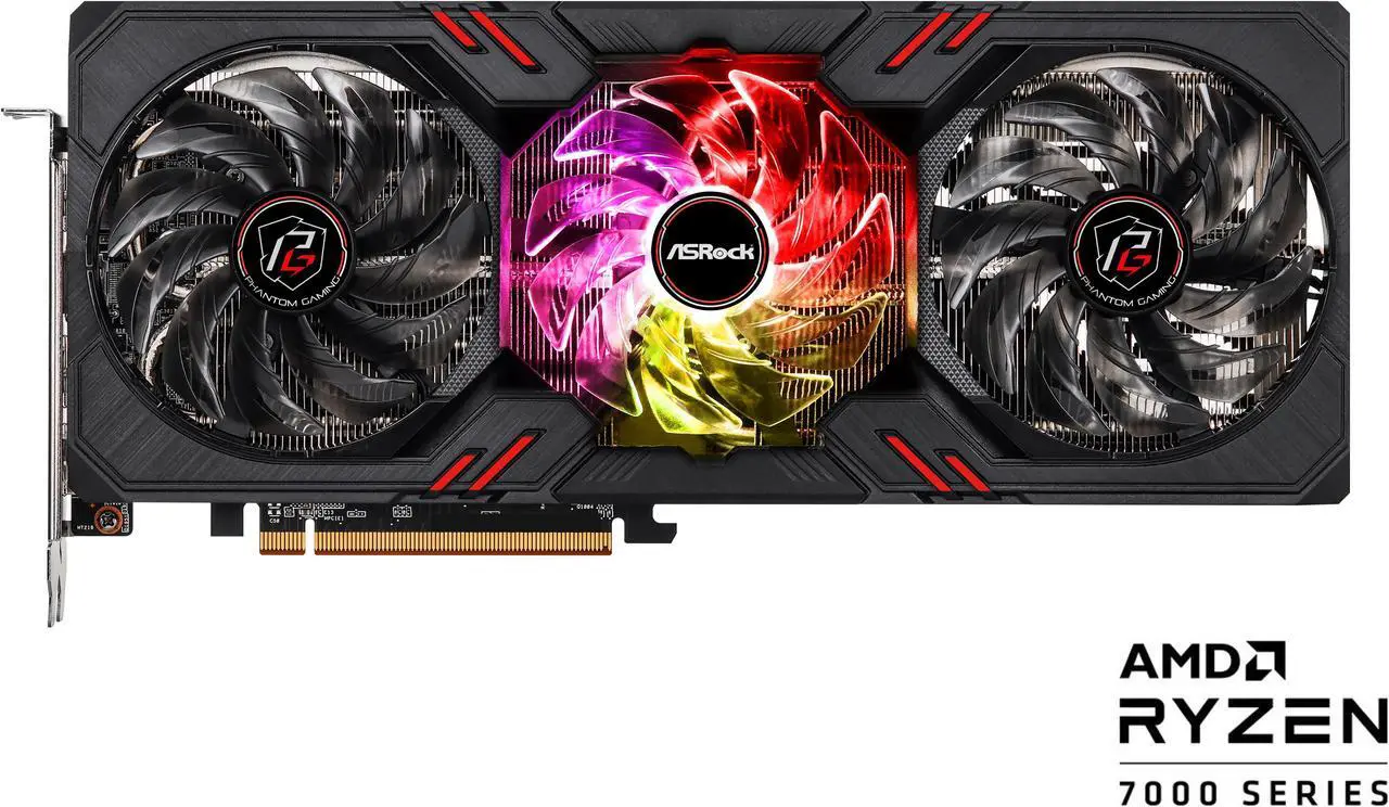 Alt view image 2 of 6 - ASRock Phantom Gaming Radeon RX 6650 XT 8GB GDDR6 PCI Express 4.0 Graphics Card RX6650XT PGD 8GO