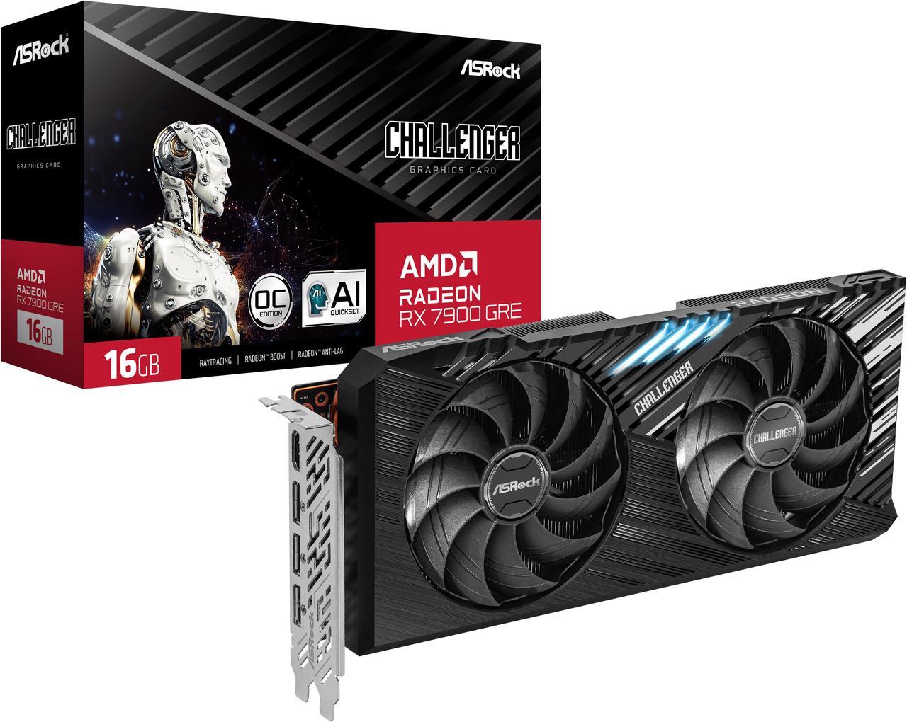 Alt view image 9 of 9 - ASRock Challenger Radeon RX 7900 GRE 16GB GDDR6 PCI Express 4.0 ATX Graphics Card RX7900GRE CL 16GO