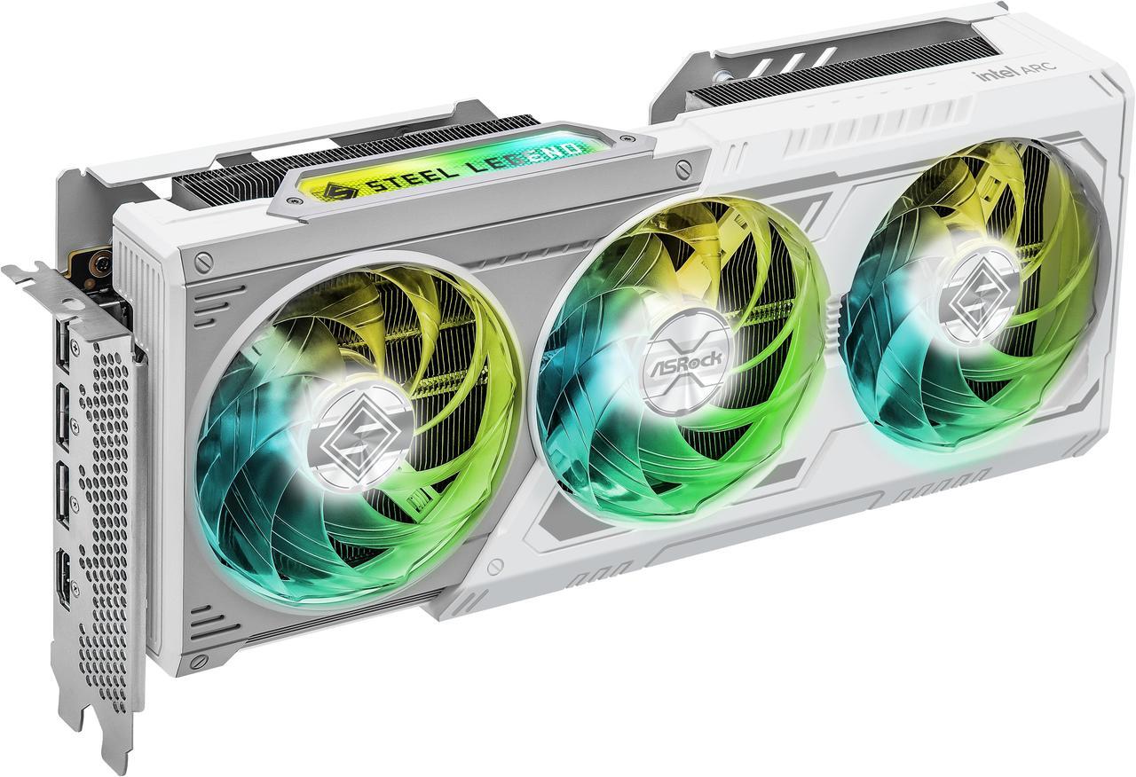 Alt view image 2 of 9 - ASRock STEEL LEGEND Arc B580 12GB GDDR6 PCI Express 4.0 x8 ATX Graphics Card B580 SL 12GO