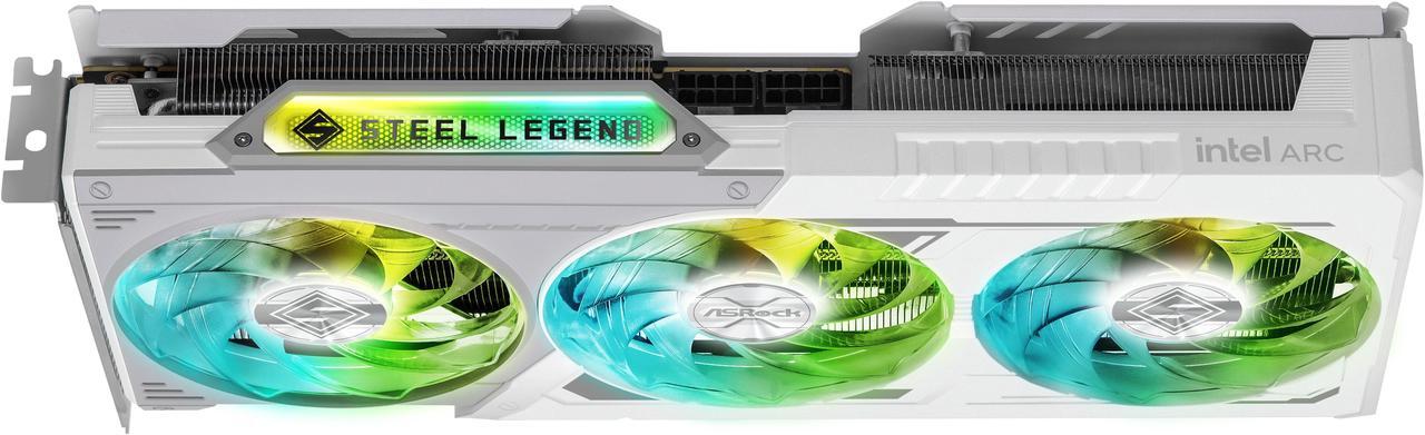 Alt view image 8 of 9 - ASRock STEEL LEGEND Arc B580 12GB GDDR6 PCI Express 4.0 x8 ATX Graphics Card B580 SL 12GO