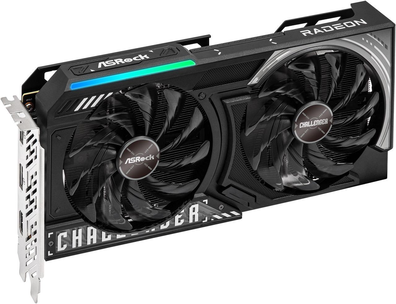 Alt view image 2 of 8 - ASRock Challenger Radeon RX 9060 XT 16GB GDDR6 PCI Express 5.0 x16 Graphics Card RX9060XT CL 16GO RX 9060XT