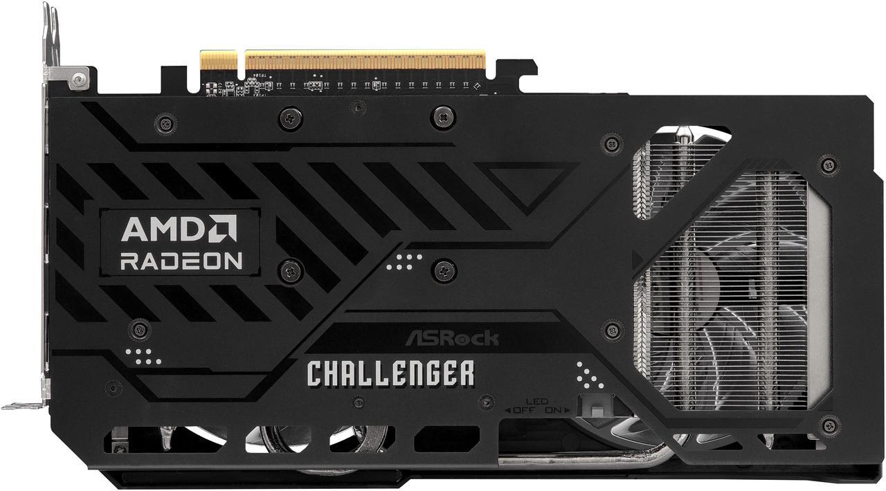 Alt view image 3 of 8 - ASRock Challenger Radeon RX 9060 XT 16GB GDDR6 PCI Express 5.0 x16 Graphics Card RX9060XT CL 16GO RX 9060XT