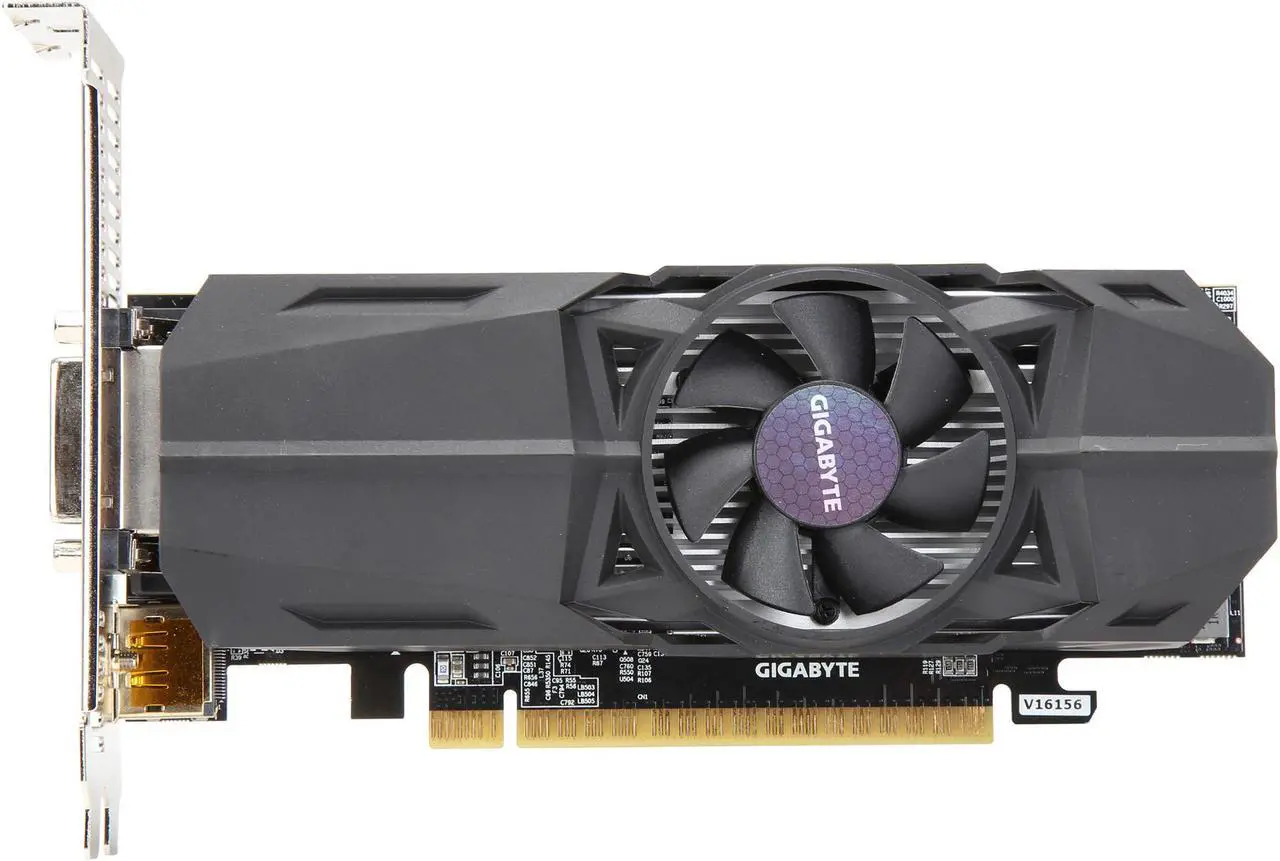 Alt view image 2 of 6 - GIGABYTE GeForce GTX 1050 Ti 4GB GDDR5 PCI Express 3.0 x16 Low Profile Graphics Card GV-N105TOC-4GL