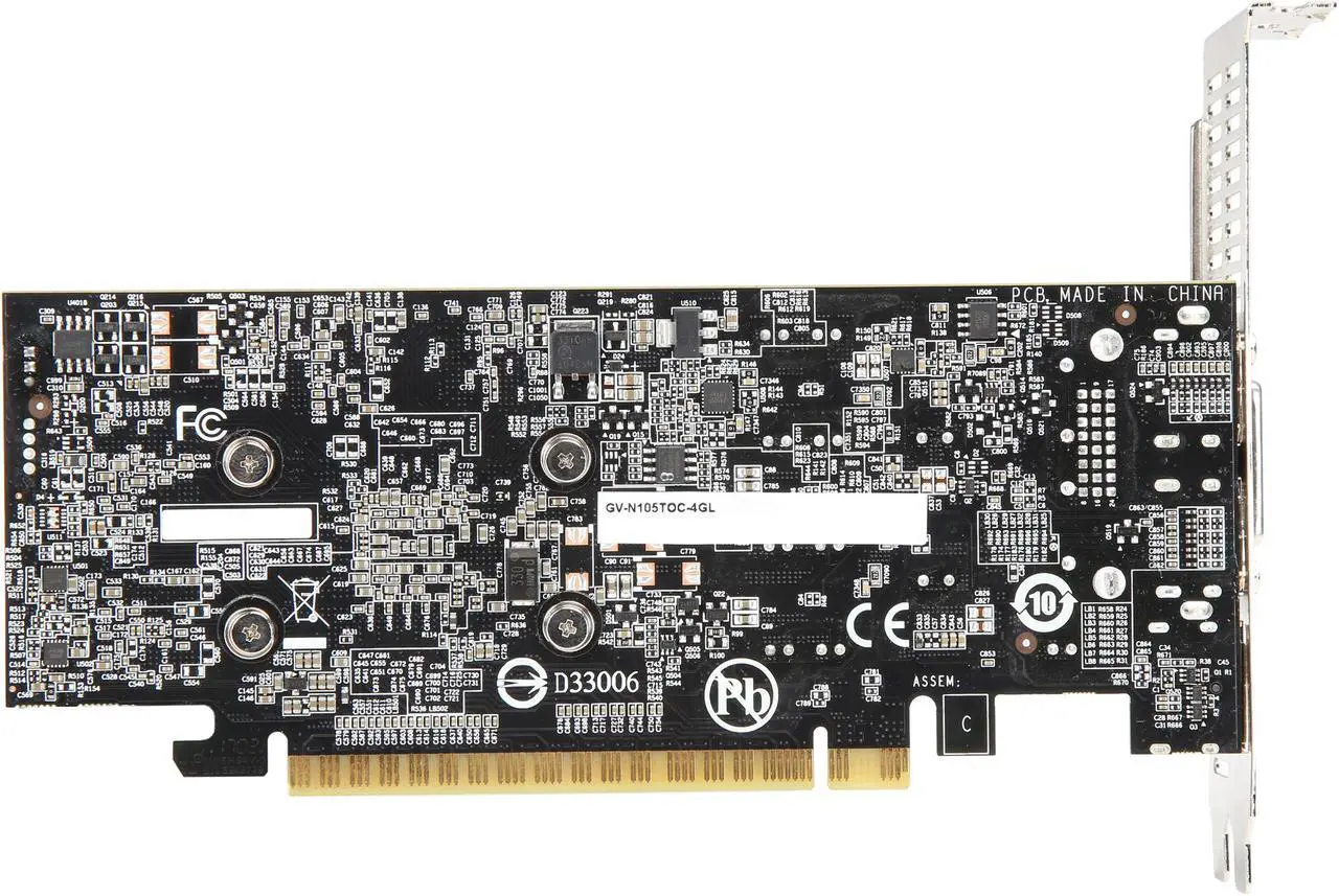 Alt view image 4 of 6 - GIGABYTE GeForce GTX 1050 Ti 4GB GDDR5 PCI Express 3.0 x16 Low Profile Graphics Card GV-N105TOC-4GL