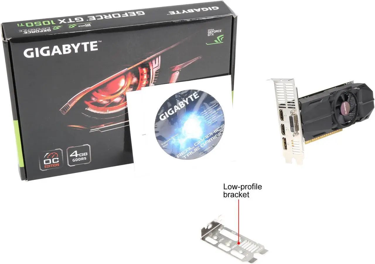 Alt view image 6 of 6 - GIGABYTE GeForce GTX 1050 Ti 4GB GDDR5 PCI Express 3.0 x16 Low Profile Graphics Card GV-N105TOC-4GL