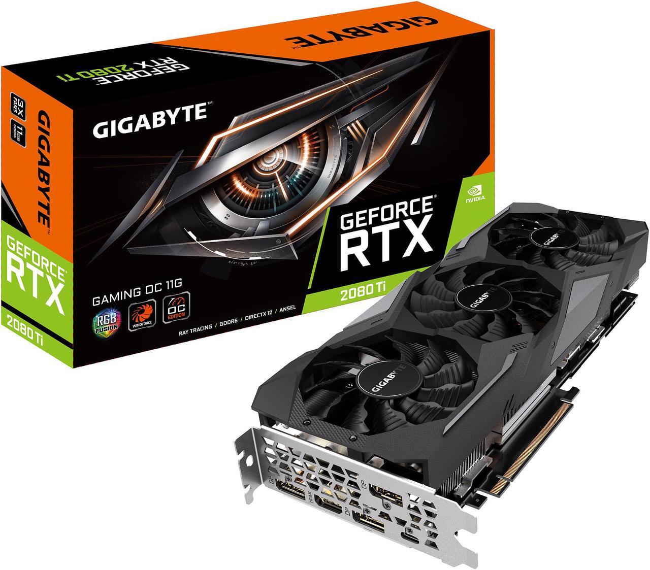 Alt view image 8 of 8 - GIGABYTE GeForce RTX 2080 Ti GAMING OC 11G Graphics Card, 3 x WINDFORCE Fans, 11GB 352-Bit GDDR6, GV-N208TGAMING OC-11GC Video Card