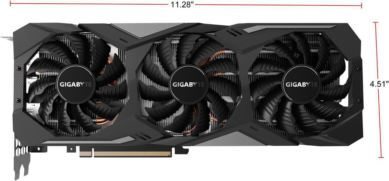 Alt view image 3 of 8 - GIGABYTE GeForce RTX 2080 Ti GAMING OC 11G Graphics Card, 3 x WINDFORCE Fans, 11GB 352-Bit GDDR6, GV-N208TGAMING OC-11GC Video Card