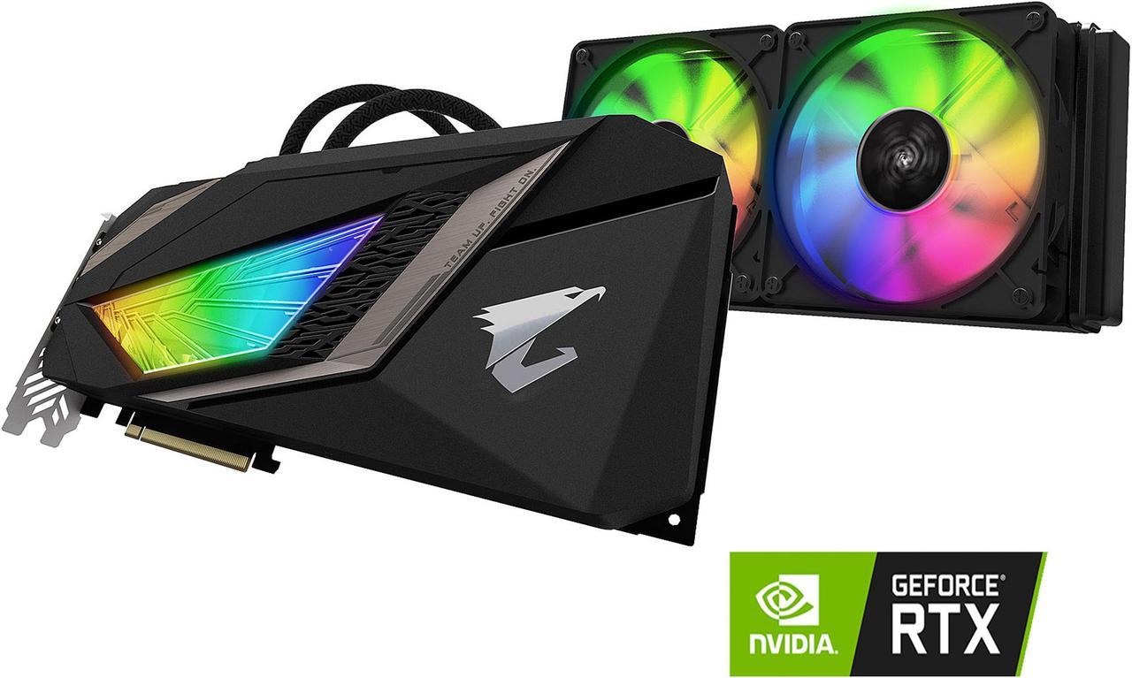 GIGABYTE AORUS GeForce RTX 2080 XTREME WATERFORCE 8G Graphics Card, 240mm AIO with RGB Fans, 8GB 256-Bit GDDR6, GV-N2080AORUSX W-8GC Video Card