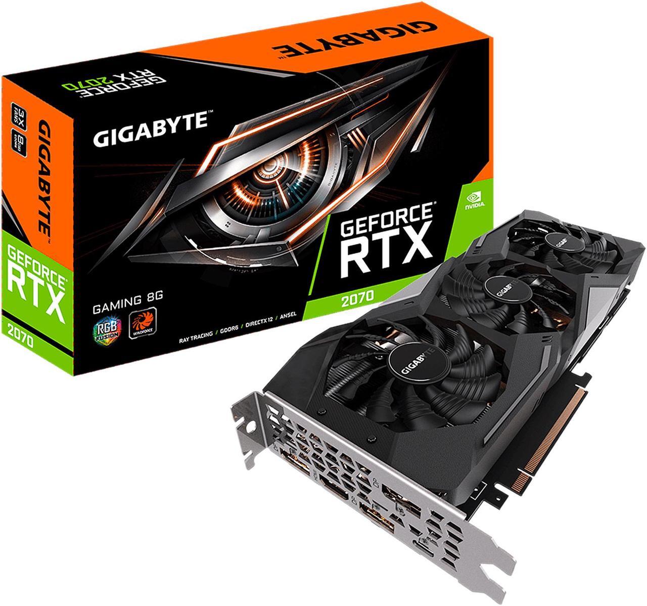 Alt view image 9 of 9 - GIGABYTE GeForce RTX 2070 GAMING 8G Graphics Card, 3 x WINDFORCE Fans, 8GB 256-Bit GDDR6, GV-N2070GAMING-8GC Video Card