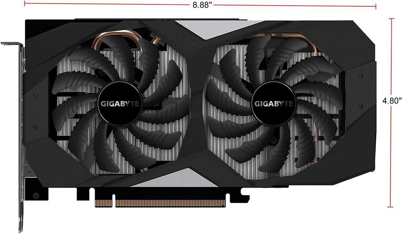 Alt view image 3 of 9 - GIGABYTE Geforce RTX 2060 OC 6G Graphics Card, 2 x WINDFORCE Fans, 6GB 192-Bit GDDR6, GV-N2060OC-6GD Video Card