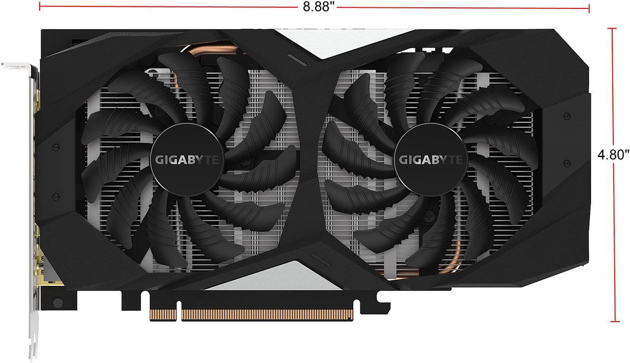 Alt view image 3 of 8 - GIGABYTE GeForce GTX 1660 Ti OC 6G Graphics Card, 2 x WINDFORCE Fans, 6GB 192-Bit GDDR6, GV-N166TOC-6GD Video Card