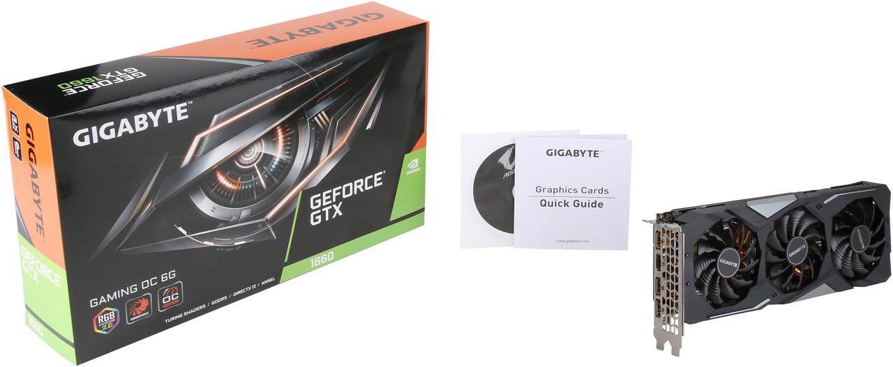 Alt view image 7 of 6 - GIGABYTE GeForce GTX 1660 GAMING OC 6G Graphics Card, 3 x WINDFORCE Fans, 6GB 192-Bit GDDR5, GV-N1660GAMING OC-6GD Video Card