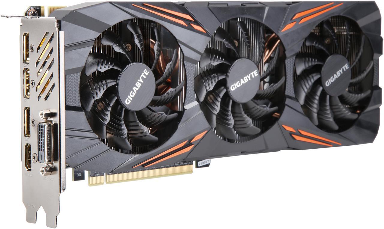 GIGABYTE GeForce GTX 1070 8GB GDDR5 PCI Express 3.0 x16 SLI Support ATX Video Card GV-N1070WF3-8GD