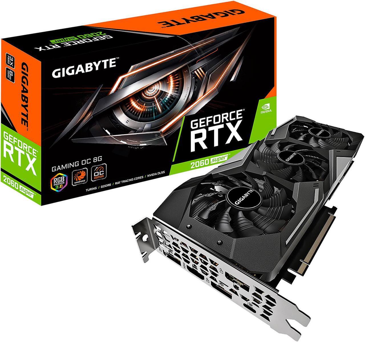 Alt view image 9 of 10 - GIGABYTE GeForce RTX 2060 Super GAMING OC 8G Graphics Card, 3 x WINDFORCE Fans, 8GB 256-Bit GDDR6, GV-N206SGAMING OC-8GC Video Card