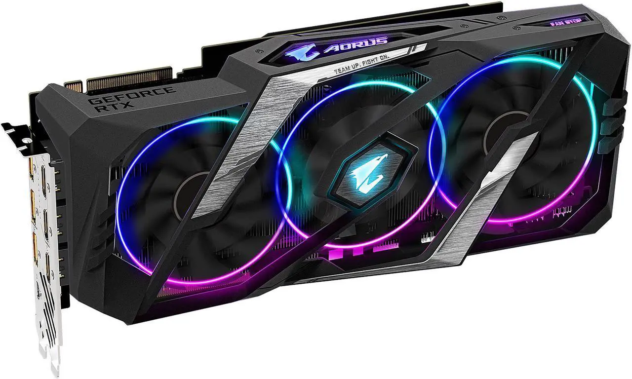 Alt view image 3 of 10 - GIGABYTE AORUS GeForce RTX 2080 Super 8G Graphics Card, WINDFORCE Stack, 8GB 256-Bit GDDR6, GV-N208SAORUS-8GC Video Card