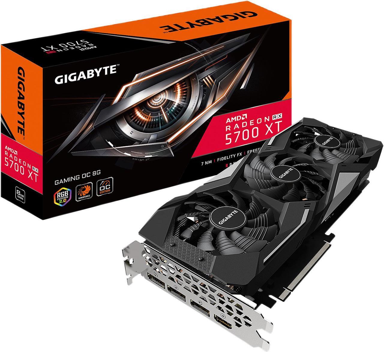 Alt view image 11 of 11 - GIGABYTE Radeon RX 5700 XT GAMING OC 8G Graphics Card, PCIe 4.0, 8GB 256-Bit GDDR6, GV-R57XTGAMING OC-8GD Video Card