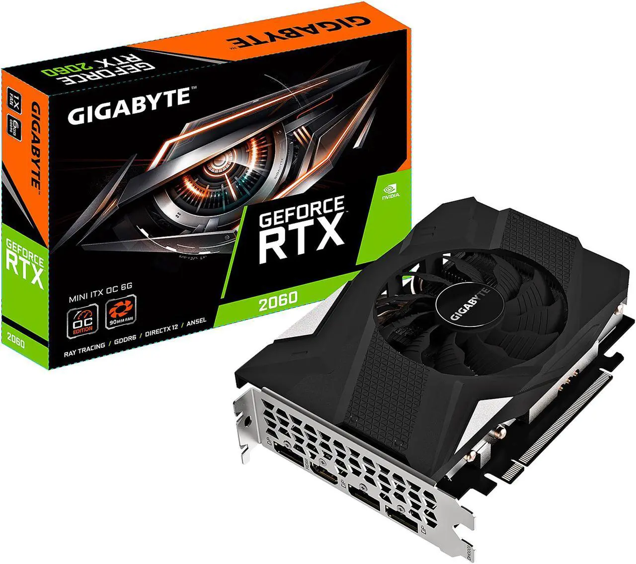 Alt view image 4 of 5 - GIGABYTE GeForce RTX 2060 6GB GDDR6 PCI Express 3.0 x16 ITX Graphics Card GV-N2060IXOC-6GD rev. 2.0