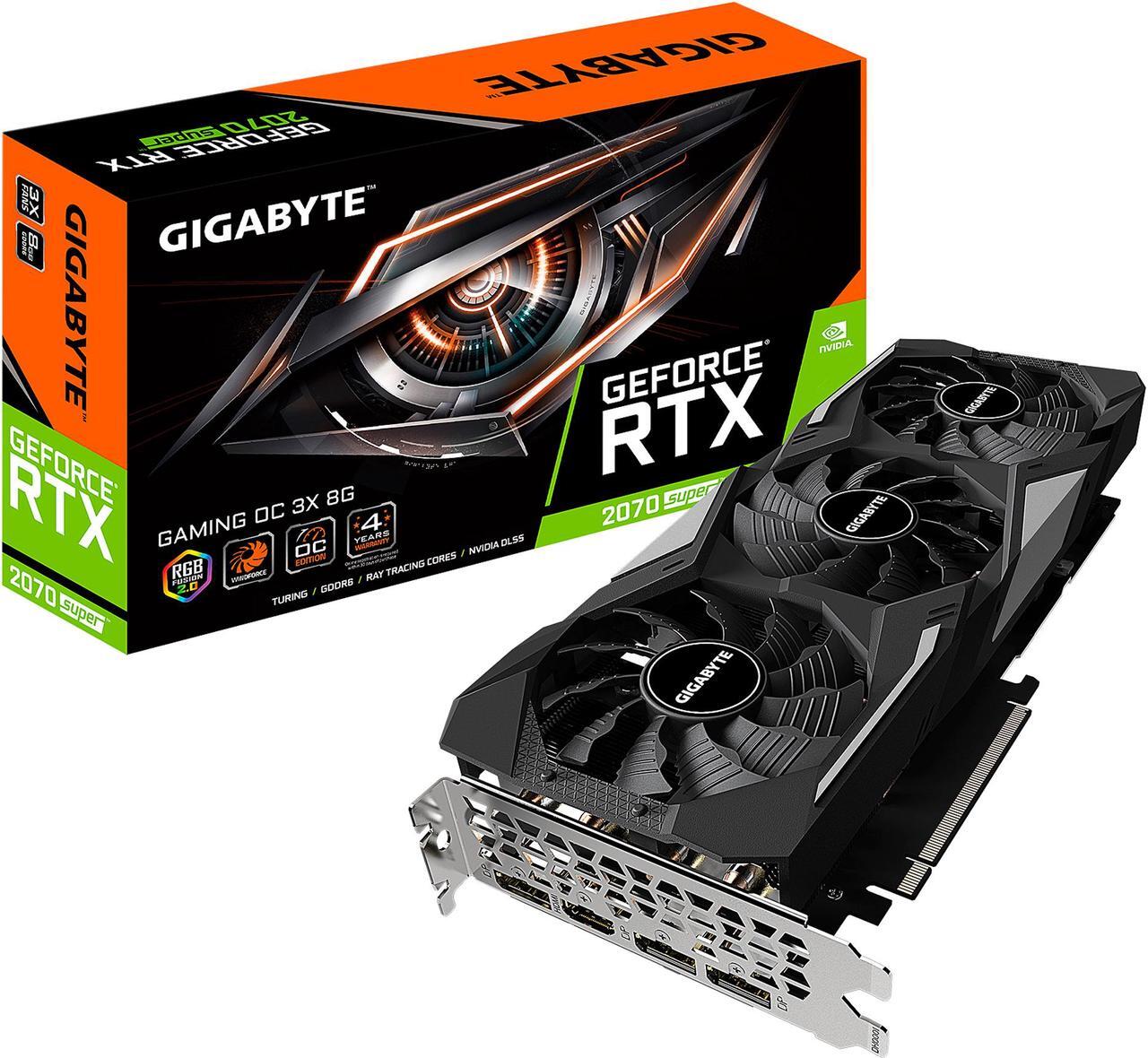 Alt view image 10 of 10 - GIGABYTE GeForce RTX 2070 Super GAMING OC 3X 8G Graphics Card, 3 x WINDFORCE Fans, 8GB 256-Bit GDDR6, GV-N207SGAMING OC-8GD Video Card