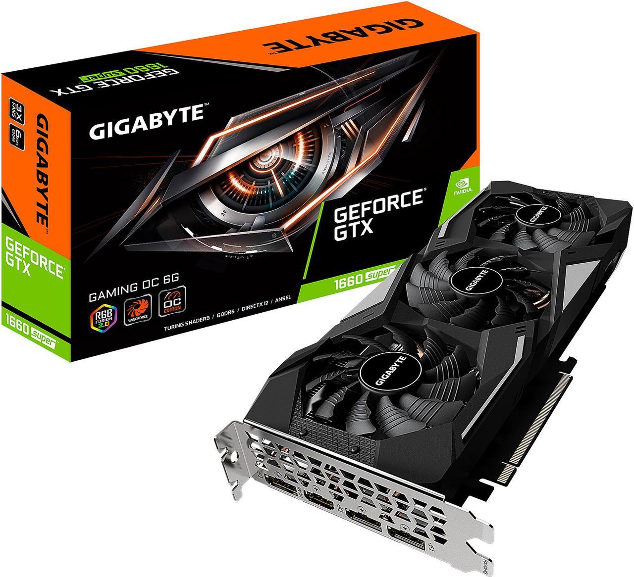 Alt view image 11 of 11 - GIGABYTE GeForce GTX 1660 SUPER 6GB GDDR6 PCI Express 3.0 x16 ATX Graphics Card GV-N166SGAMING OC-6GD