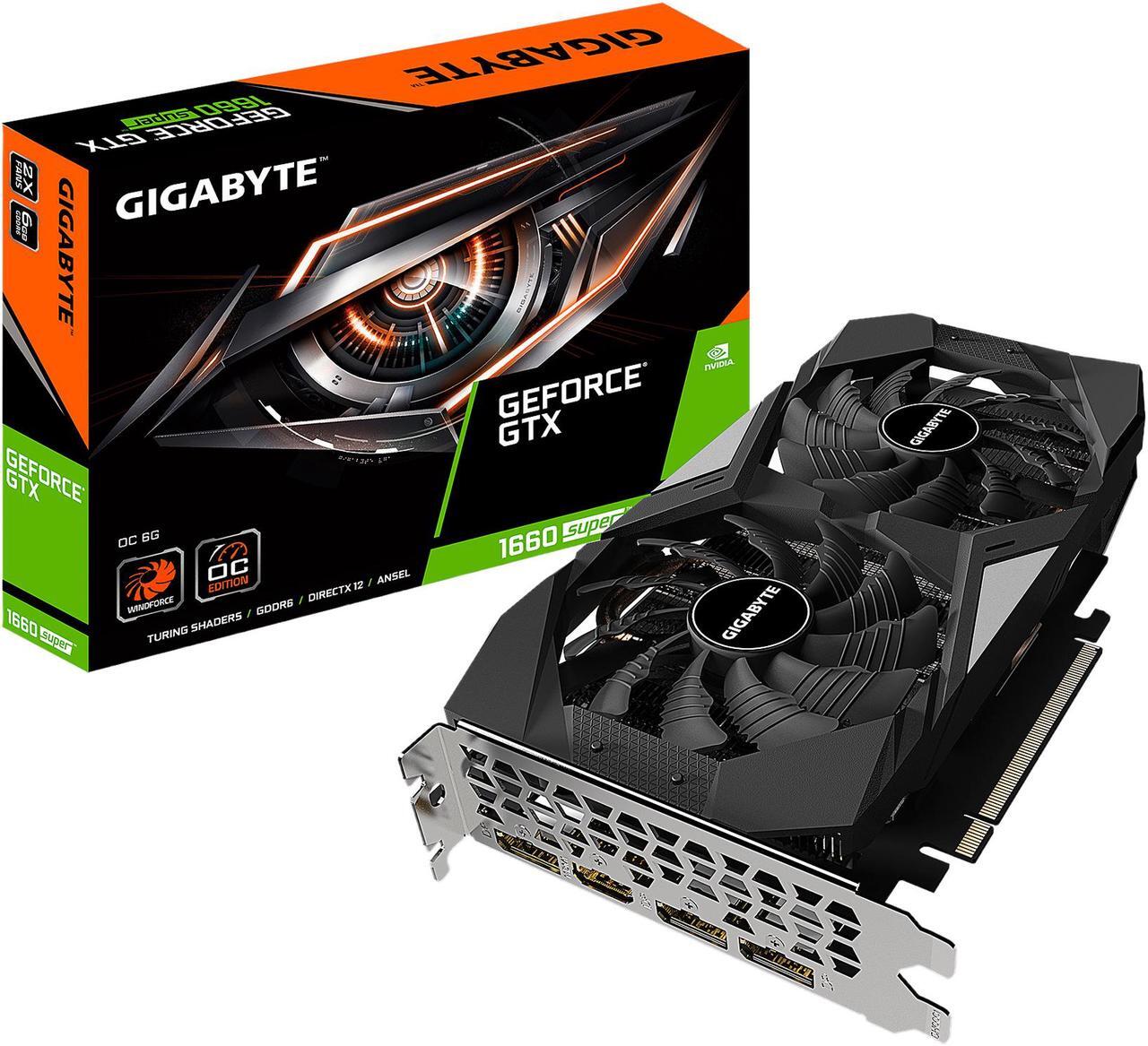 Alt view image 8 of 8 - GIGABYTE GeForce GTX 1660 SUPER 6GB GDDR6 PCI Express 3.0 x16 ATX Graphics Card GV-N166SOC-6GD