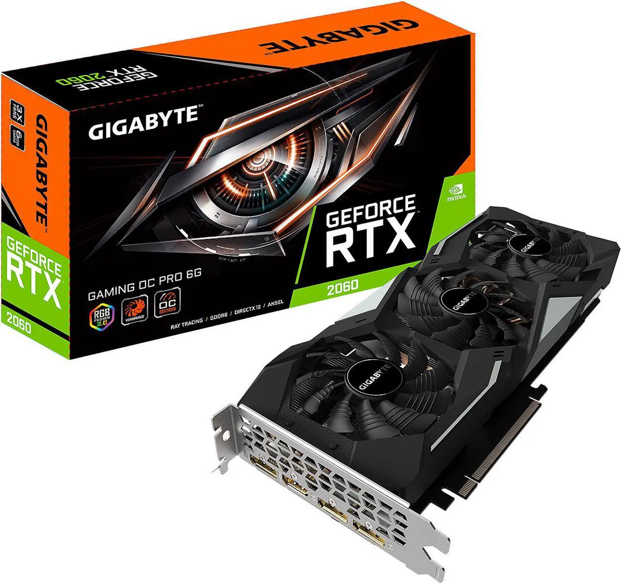 Alt view image 6 of 7 - GIGABYTE GeForce RTX 2060 6GB GDDR6 PCI Express 3.0 x16 ATX Graphics Card GV-N2060GAMINGOC PRO-6GD Ver 2.0
