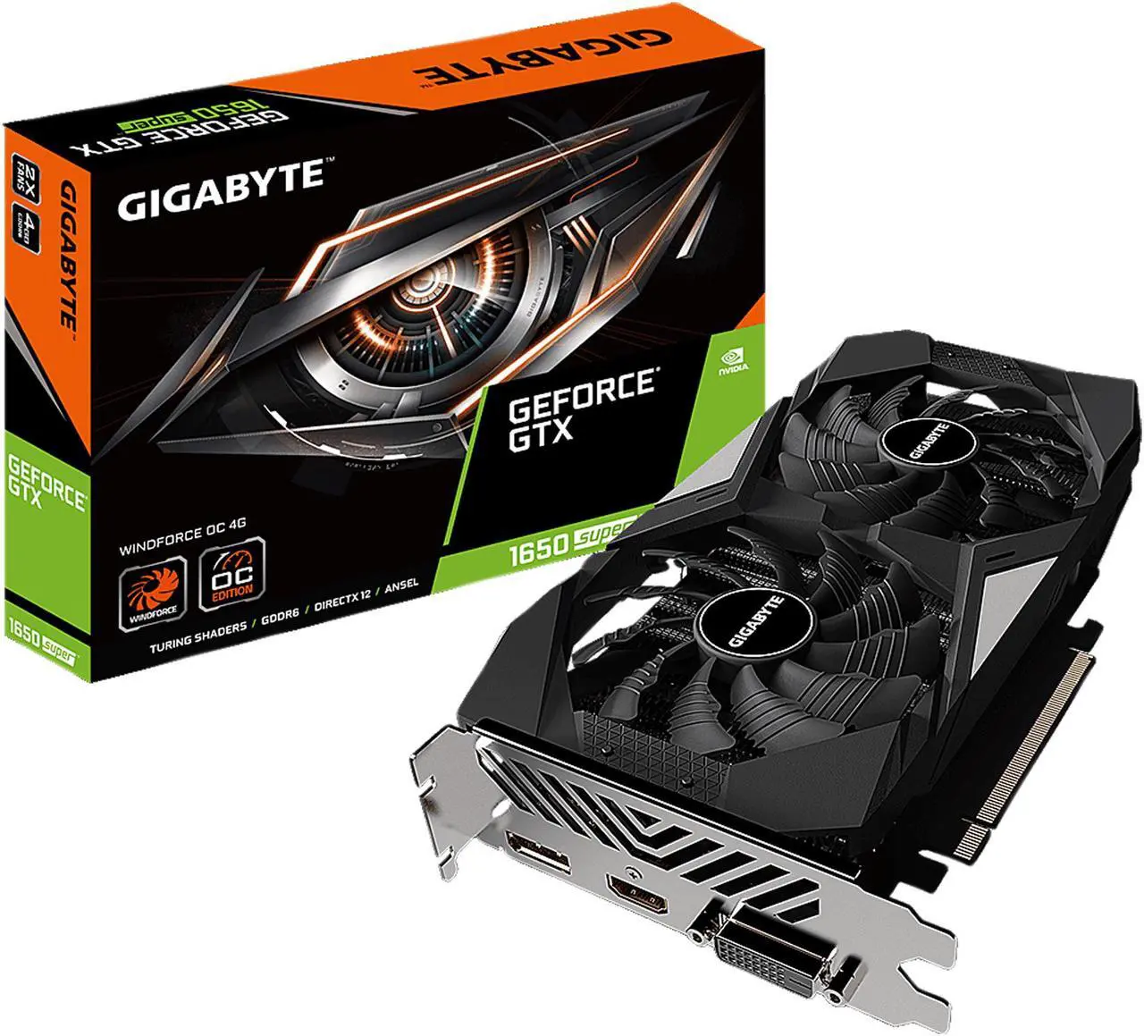 Alt view image 9 of 9 - GIGABYTE GeForce GTX 1650 SUPER WINDFORCE OC 4G Graphics Card, 2 x WINDFORCE Fans, 4GB 128-Bit GDDR6, GV-N165SWF2OC-4GD Video Card