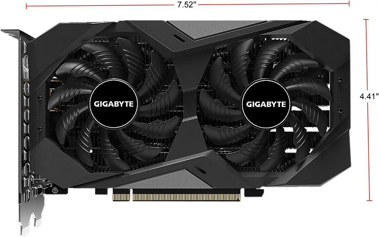 Alt view image 4 of 9 - GIGABYTE GeForce GTX 1650 4GB GDDR6 PCI Express 3.0 x16 ATX Graphics Card GV-N1656WF2OC-4GD