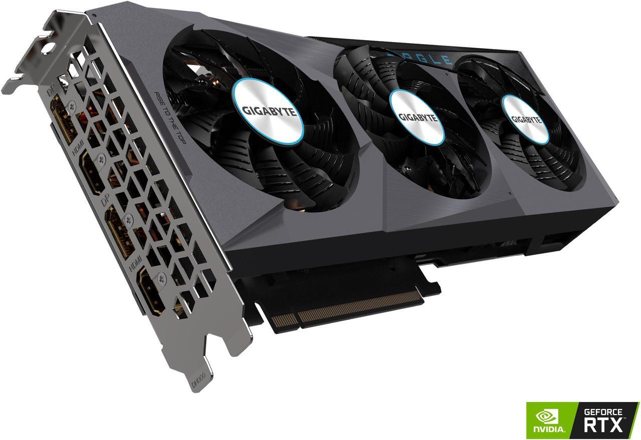 Alt view image 4 of 10 - GIGABYTE GeForce RTX 3070 EAGLE OC 8GB Video Card, GV-N3070EAGLE OC-8GD