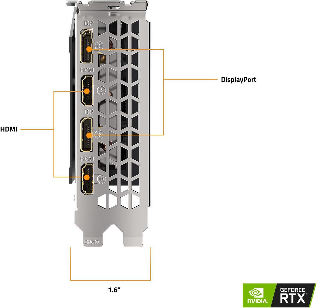 Alt view image 3 of 10 - GIGABYTE GeForce RTX 3070 EAGLE OC 8GB Video Card, GV-N3070EAGLE OC-8GD
