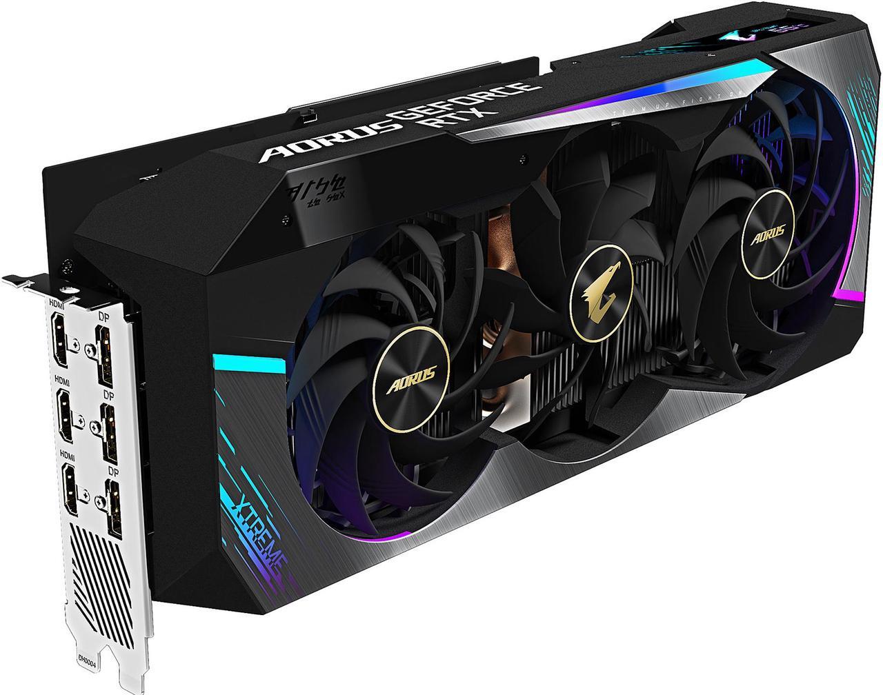 Alt view image 10 of 11 - GIGABYTE AORUS GeForce RTX 3080 XTREME 10GB Video Card, GV-N3080AORUS X-10GD