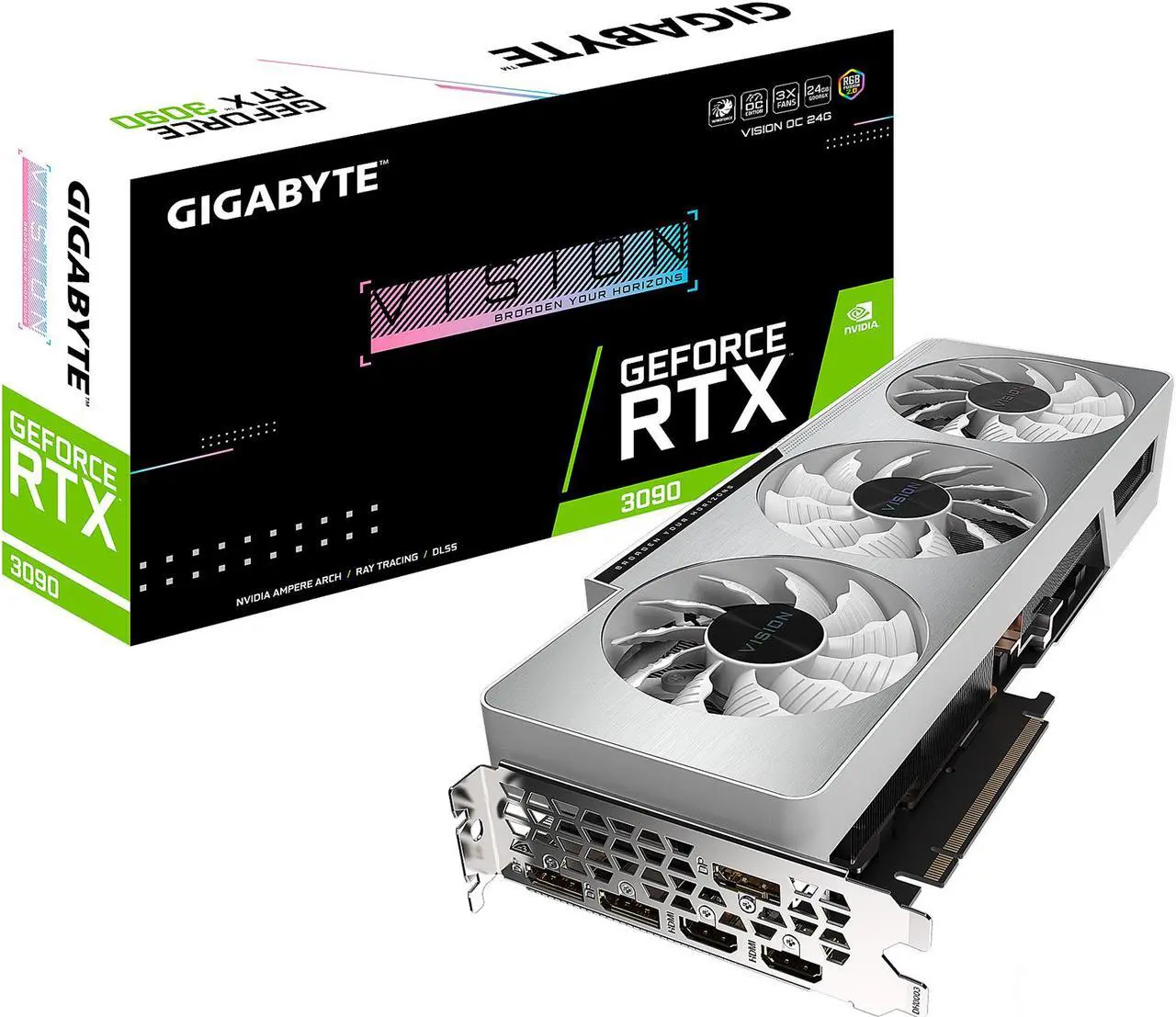 Alt view image 10 of 10 - GIGABYTE GeForce RTX 3090 VISION OC 24GB Video Card, GV-N3090VISION OC-24GD