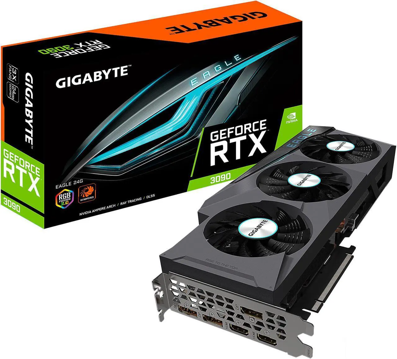 Alt view image 10 of 10 - GIGABYTE GeForce RTX 3090 EAGLE 24GB Video Card, GV-N3090EAGLE-24GD