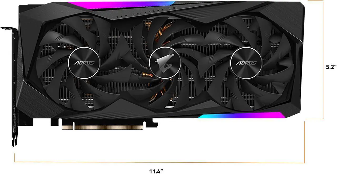Alt view image 2 of 11 - GIGABYTE AORUS GeForce RTX 3060 Ti MASTER 8GB Video Card, GV-N306TAORUS M-8GD