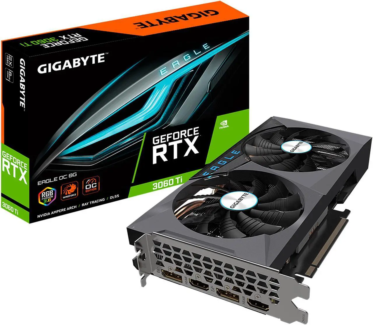 Alt view image 10 of 10 - GIGABYTE GeForce RTX 3060 Ti EAGLE OC 8GB Video Card, GV-N306TEAGLE OC-8GD (rev. 1.0)