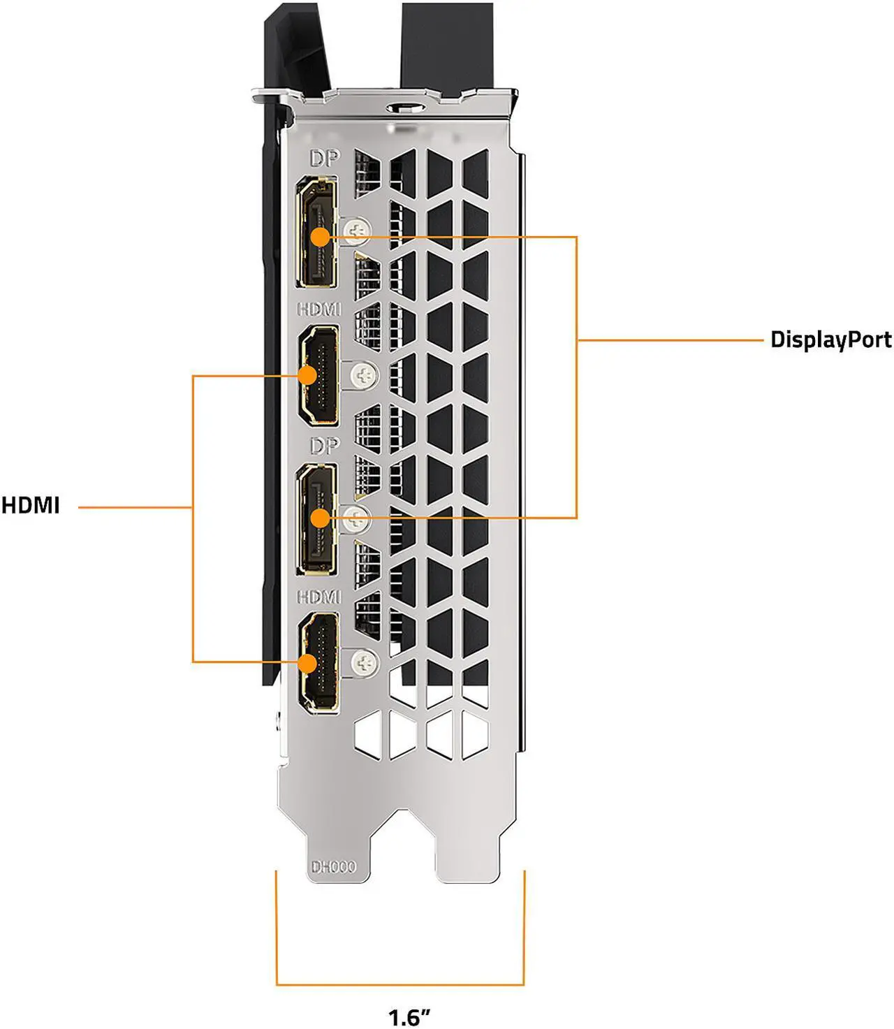 Alt view image 7 of 10 - GIGABYTE GeForce RTX 3060 Ti EAGLE OC 8GB Video Card, GV-N306TEAGLE OC-8GD (rev. 1.0)
