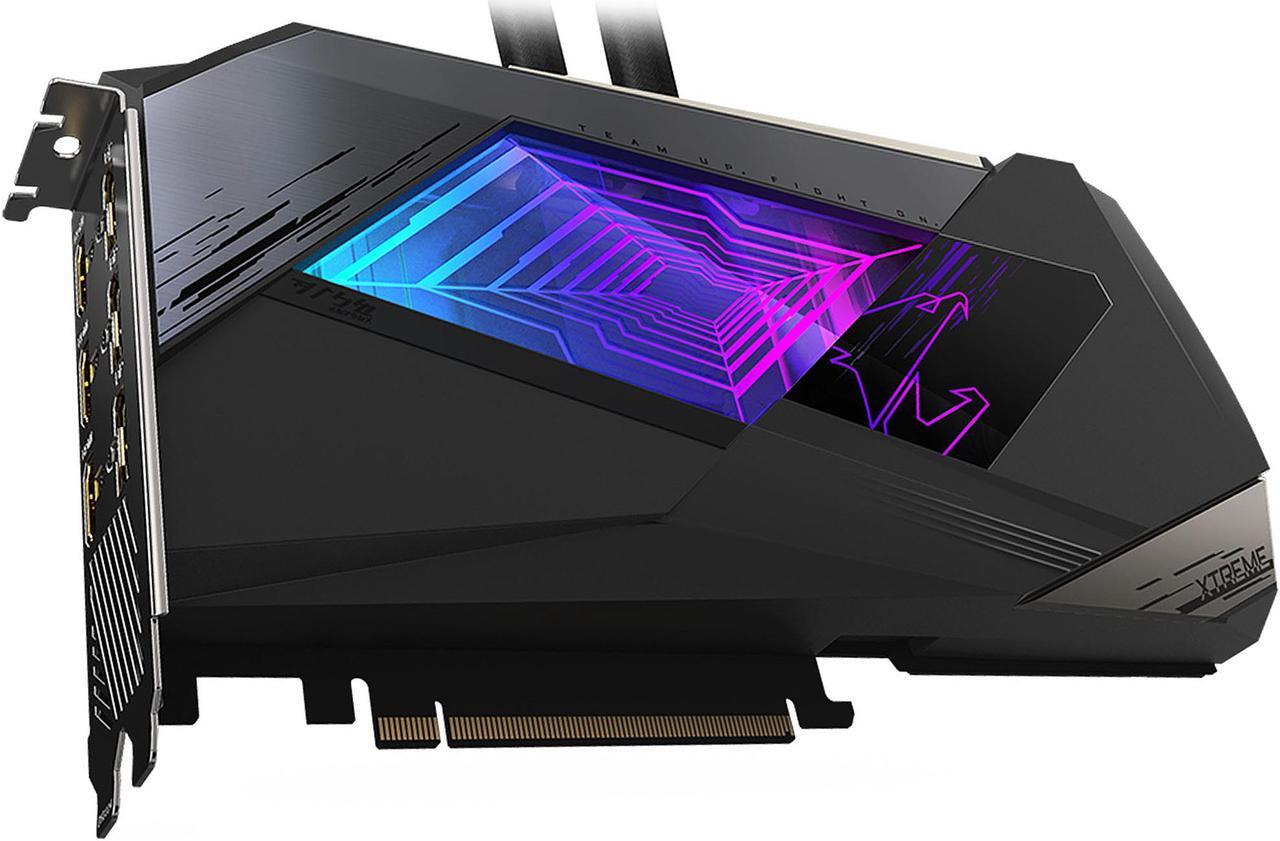 Alt view image 7 of 12 - GIGABYTE AORUS GeForce RTX 3090 XTREME WATERFORCE 24G Graphics Card, WATERFORCE All-in-One Cooling System, 24GB 384-bit GDDR6X, GV-N3090AORUSX W-24GD Video Card