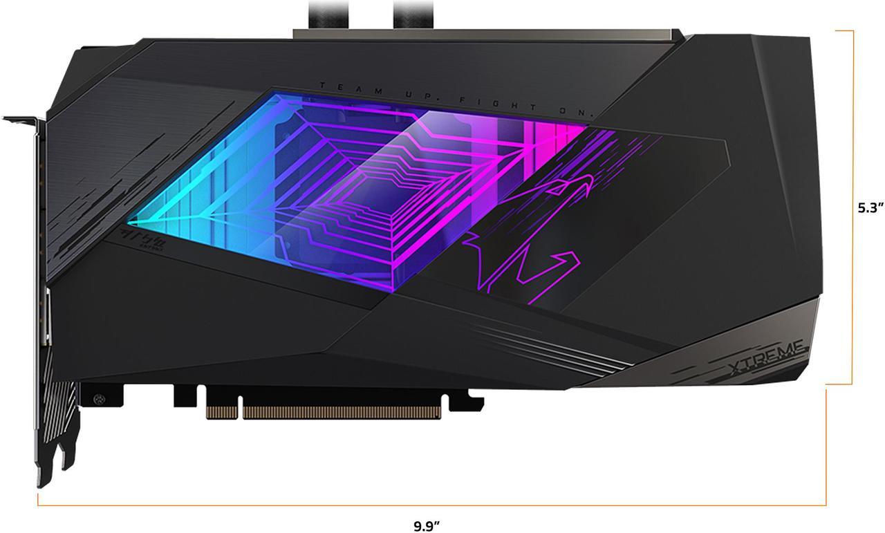 Alt view image 4 of 12 - GIGABYTE AORUS GeForce RTX 3090 XTREME WATERFORCE 24G Graphics Card, WATERFORCE All-in-One Cooling System, 24GB 384-bit GDDR6X, GV-N3090AORUSX W-24GD Video Card