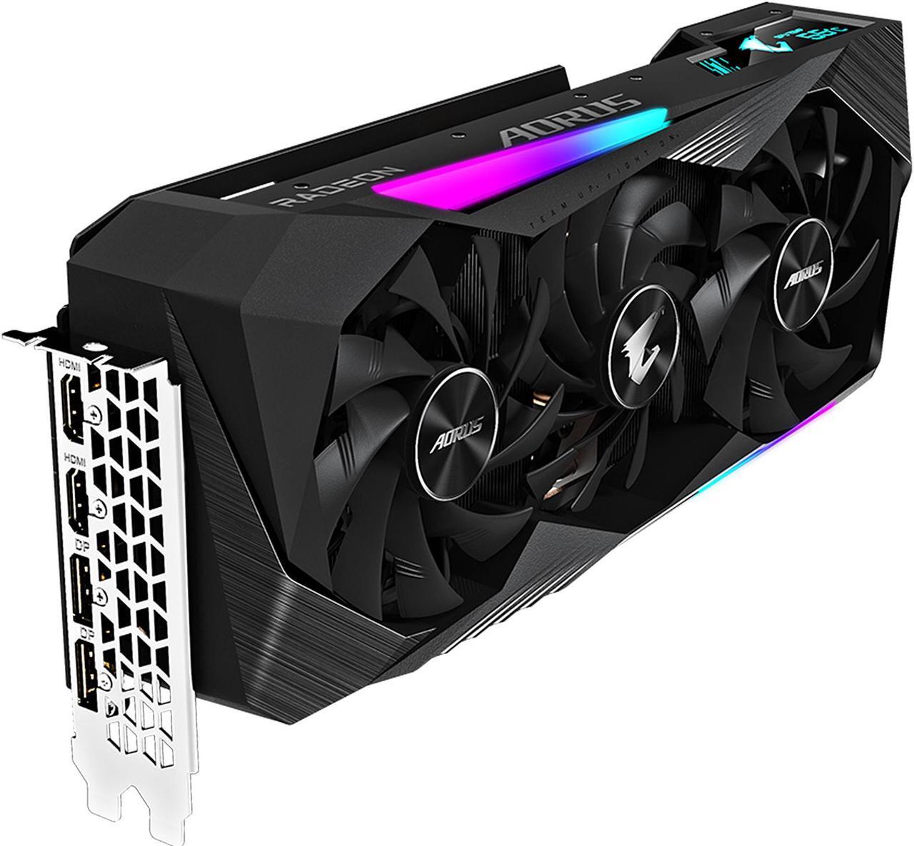 Alt view image 6 of 11 - GIGABYTE AORUS Radeon RX 6800 MASTER 16G Graphics Card, MAX-COVERED Cooling, 16GB 256-bit GDDR6, GV-R68AORUS M-16GD Video Card