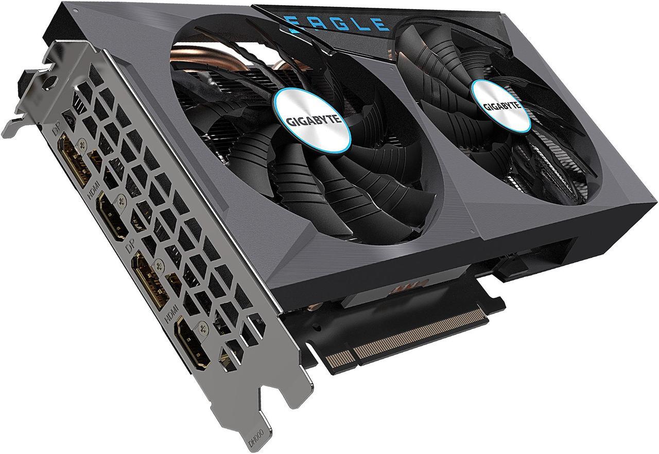 Alt view image 6 of 10 - GIGABYTE GeForce RTX 3060 EAGLE OC 12G Graphics Card, 2 x WINDFORCE Fans, 12GB 192-bit GDDR6, GV-N3060EAGLE OC-12GD Video Card
